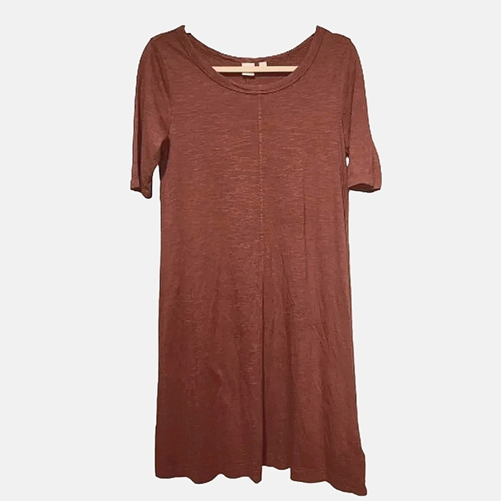 NWOT Gap short sleeve, super soft, wine coloered tee-shirt dress Size Small